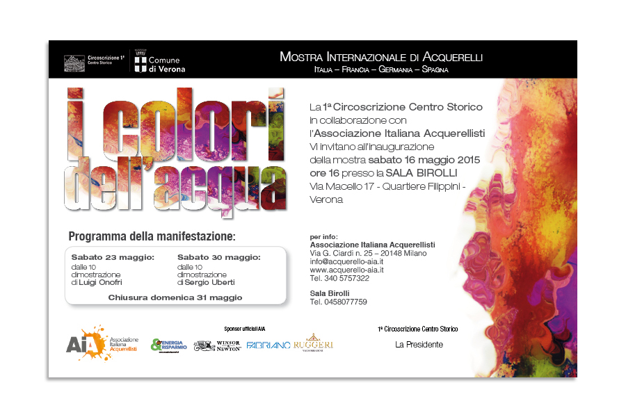   I colori dell'acqua - Comune di Verona dal 23 al 31 maggio 2015