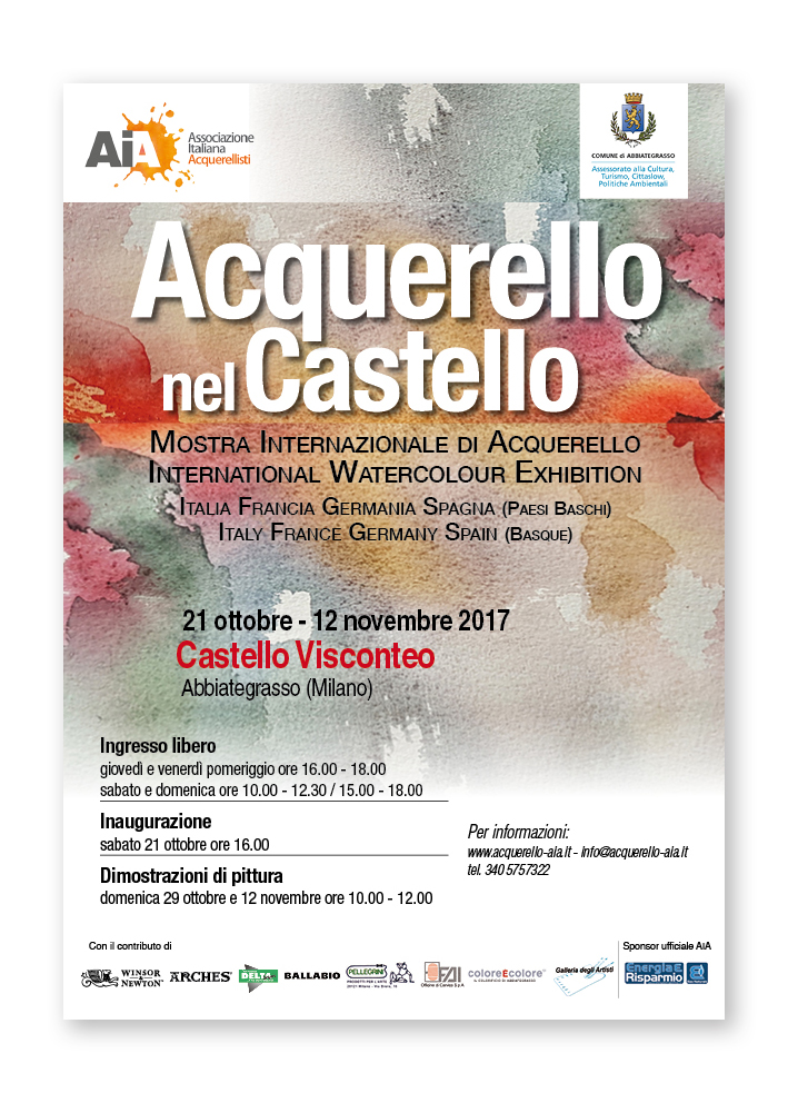 Mostra Internazionale di Acquerello. Dal 21 Ottobre al 12 Novembre 2017 presso il Castello Visconteo di Abbiategrasso (Milano).