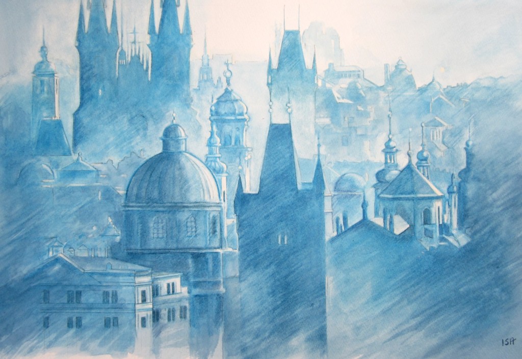 Praga in blu (50x35)
